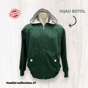 Sweater Jaket Zipper Polos Perempuan Resleting Polkadot Premium Distro Fleece Lembut Nyaman Wanita Oversize Hitam - Keren Sweatshirt Sweatshirt Dewasa Basic Crewneck