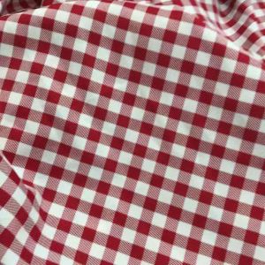 Vải Cotton sọc caro 8ly đỏ mềm mịn mát(khổ 1m5)may đầmáo sơ mi
