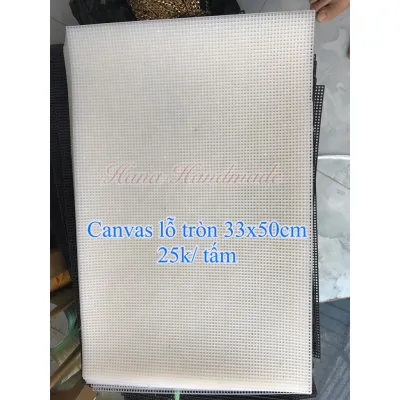 Canvas Lót Túi Hình Chữ Nhật lỗ vuông lỗ tròn (Size 33*50cm và 40*60cm)