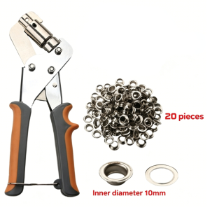 EGO Grommet Tool Kit Heavy Duty Grommet Kit Grommets Pucher with Hole Punch and Eyelets Eyelet Pliers Kit for Tarp Fabric Banner Canvas Leather
