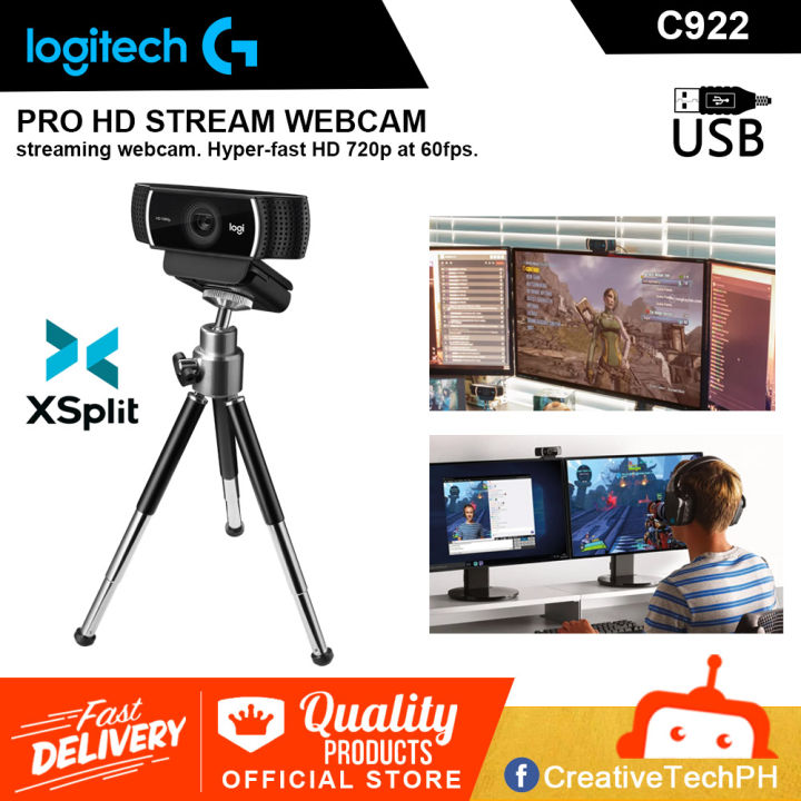 Original Logitech C922 Pro Stream Hd Webcam With 30fps At 1080p And Autofocus Full Stereophonics 5628