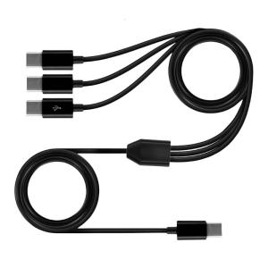 1.5m Double Male End Y Splitter Cable Cord USB C Adapter Wire Line for Laptop Tablet Smartphone Charging and Data Sync