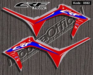 0592 (COD) Striping List Variasi CRF 150L / CRF 450 / CRF 85 CHROME Terbaru Bisa COD - Sticker Striping List Variasi CRF150 Terbaru - Striping Transparan CRF Terbaru