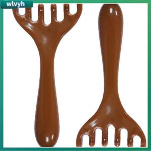 WLVYH กรงเล็บหกแฉก หวีนวดหัววงกลม ป้องกันไฟฟ้าสถิตย์และไฟฟ้าสถิต มือถือแบบมือถือ ที่เกาหลัง ทนทานต่อการใช้งาน ซี่ฟันกว้าง หวีด้ามยาว เพื่อส่งเสริมการไหลเวียนโลหิต