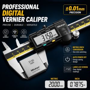 Mitutoyo Digital Vernier Caliper 300mm Digital Metal Caliper Electronic Slide Stainless Steel Digital Ruler Display Caliper Measuring Machinist Tool Accurary 0.01mm