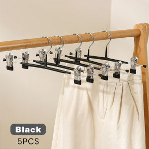 LAKOE Gantungan Baju Jepit Dan Celana/Gantungan Baju Hanger Stainless Hanger Jepit Celana/Hanger Jepit Multifungsi