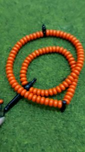 tasbih batu karang merah butiran pipi
