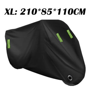 Motorcycle Cover Waterproof Dustproof Snowproof Motorbike Cycle Protection Cover Rain Dust UV Motorcycle Protector black and silver double color Selimut Motor Sarung 摩托车自行车车罩