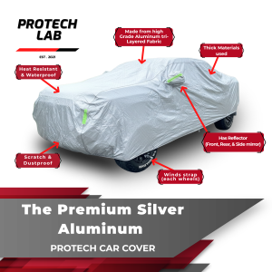 MG TRQ L PICK UP Protech Lab - Premium 3-Layered All Weather SILVER Aluminum Car Cover