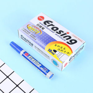 Whiteboard marker Black Sign pen Water-based Erasable Erasing White Board Marker Red/Blue 10pcs