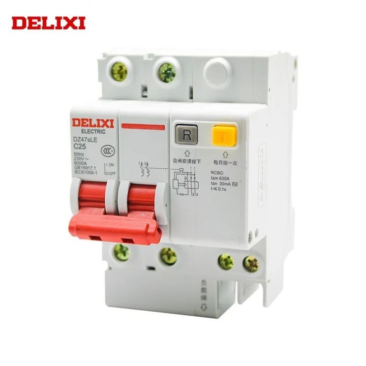 DELIXI Leakage protection circuit breaker MCB RCBO DZ47SLE 6KA 2P 230AC