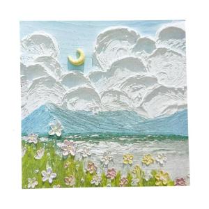 Simple Stickier Note Oil Painting Landscape Stickier Notes Lovely Note Pad Memo Pads School Office Supplies for Students