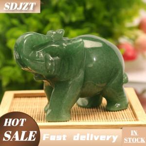 SDJZT Tượng Voi tượng động vật thạch anh thạch anh tím hoa hồng pha lê tự nhiên STO
