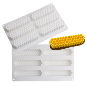 Khuôn bánh tổ ong silicone 6 lỗ dải dài sô-cô-la khuôn nướng kem sô-cô-la dạng sô-cô-la khuôn nướng kem sấm sét 2026