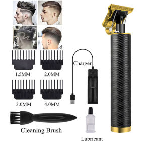 Professional Hair Clipper Electric Hair Trimmer Barber Hair Cutting Machine USB Rechargeable Baldheaded Beard Trimmer For Men