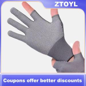 【ZTOYL】 ถุงมือขี่จักรยานสำหรับผู้ชาย ถุงมือขี่จักรยานกันลื่นสำหรับกลางแจ้งถุงมือบางสองนิ้วทัชสกรีน