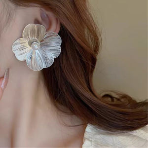 Salime Large Flower Earrings For Women Luxury Design Stud Earrings For Women Korean Fashion Jewelry Accessories Gift