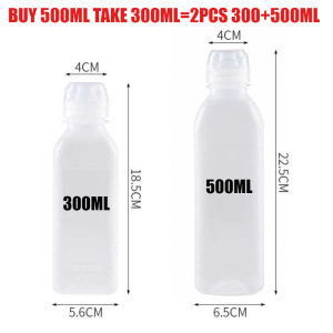 300/500ML Plastic Squeeze Oil Bottle Kitchen Condiment Storage Bottle Spray Bottles Vinegar Soy Sauce BBQ