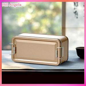 [Hill Angelia] Hộp sắt hình chữ nhật với nắp công suất lớn quà lưu niệm đám cưới kẹo container dứa bông tuyết bánh bao bì hộp lưu trữ