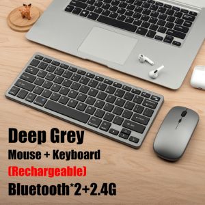 LUZMAR Bluetooth 5.0 Bộ bàn phím và chuột không dây Siêu 2 Chế Độ Bàn phím Bluetooth Di động 2.4G Bộ bàn phím và chuột Dành cho Laptop