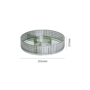 Lefang Kitchen Rotating Party Snack Tray with Lid Serving Tray Fruits Nuts Candies Crackers Round Plastic Food Storage