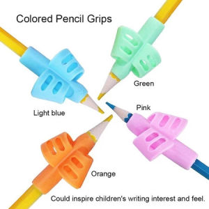 10/8pcs Kawaii Silicone Pencil Grip Two-Finger Writing Posture Corrector for Kids 3-12 Years