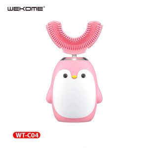 Bàn Chải Đánh Răng Điện Trẻ Em Chữ U 360° Silicon Mềm – 3 Chế Độ Rung + Đèn LED Diệt Khuẩn