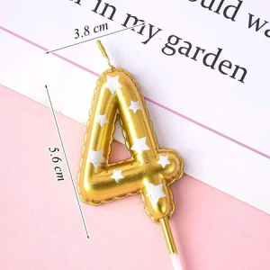 Nến Sinh Nhật Số Tuổi 0-9 Màu Vàng Ánh Kim Sao Nhà Bo Trang Trí Bánh Kem Đèn Cầy Happy Birthday Sang Trọng