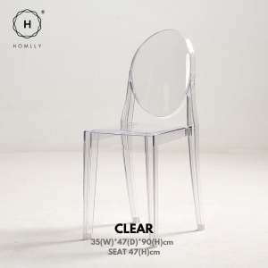 Homlly Chair Modern Acrylic Stacking Kitchen Dining Room Chair