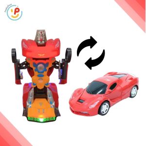 Đồ chơi Robot biến hình Xe đua chạy pin 2031 màu đỏ Peekabootoys