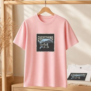 Mens Plus Size Graphic Crew Neck T-Shirt OM189