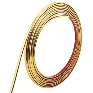 Anti-Oksidasi Mirror Gold Strip Anti-Rust Strip Miror Gold Stainless Tahan Gores Untuk Dinding Latar Belakang Plafon 5m