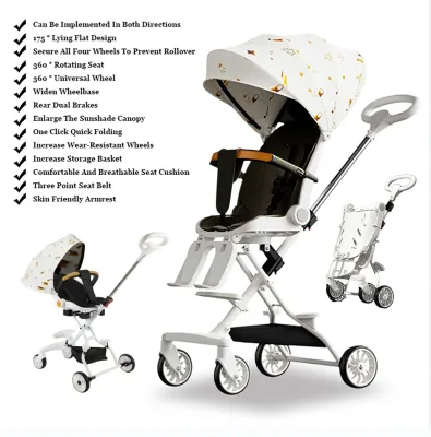Mmflight Kereta Dorong Bayi Stroller Baby 2 Arah Lipat Traveling Cabin Size