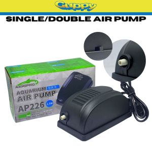 Aquaspeed Single AP226 and Double AP556 Air Pump Oxygen 2.5 Watts 5 Watts