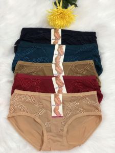 Sét 05 quần lót nữ cao cấp thun lạnh phối ren from to size từ 55-68kg (1698)
