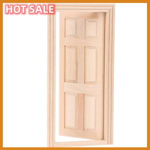 🔥🔥🔥dingdaocunz 1 12 Dollhouse Miniature 6 Panel Interior Wooden Door DIY Furniture Accessories
