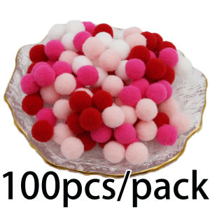 (100 Pcs/pack)15mm Colorful Small Plush Ball With High Elasticity Christmas New Year Holiday Party Decoration Scene Clothing DIY