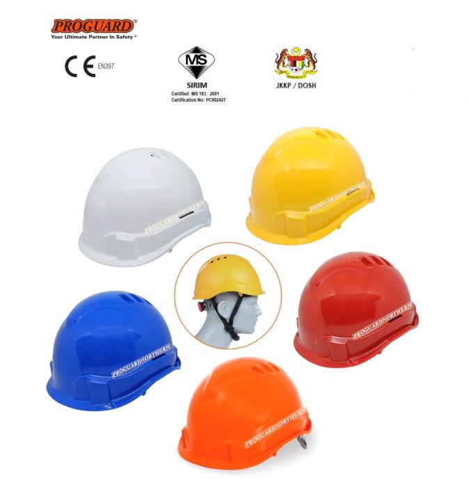 ADVANLITE II ABS Short Brim Ventilation Safety Helmet Swivel Ratchet c ...