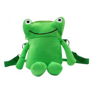 Novelty Plush Handbag for Doll Plush Bag Cute Green for Frog Messenger Bag Cartoon for Doll Shoulder Bag for Casual Dail