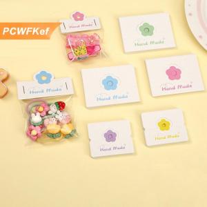 【PCWFKef】 100 cái lốc có thể gập lại bao bì thẻ giấy đầy màu sắc hoa thẻ cho handmade trang sức bán lẻ treo tag hoa hiển thị các tông