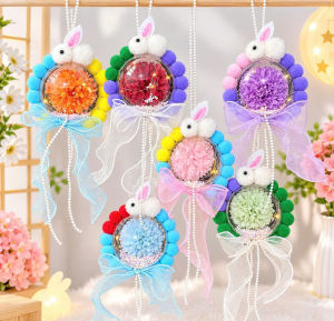 Đèn Lồng Hoa Thỏ Ráp Sẵn – Đèn LED Treo Trang Trí Nhà Cửa Quả Cầu Hoa Nơ Phòng Ngủ Xinh Xắn