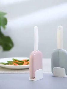 Nonstick Stand-up Rice Spoon Heat Resistant Serving Spoon Rice Paddle with Automatic Open Dust Cover