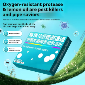 【SG SELLER】4pack/box  Pipe Dredge Bubble Powder - Anti-Clog Drain Cleaner for Kitchen/Bathroom/Toilet/Sink Insect Egg Dissolver & Pipe Unblocker...