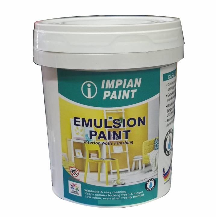 5L IMPIAN PAINT EMULSION PAINT INTERIOR PEARL / DALAM ( EASY CLEAN
