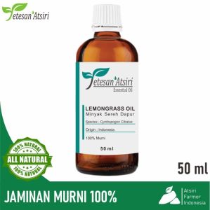 minyak atsiri lemongrass serai sereh dapur murni pure essential oil aromatherapy therapeutic grade diffuser humidifier burner aromaterapi esensial essensial esential tanpa campuran asli penyulingan TETESAN ATSIRI 10ml 30ml 50ml