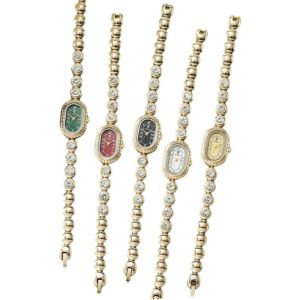NEXTYOO Oval Dial Women Quartz Watch Minimalist Rhinestone Small Dial Watch Fashion Alloy Thin Bracelet Watch Ladies