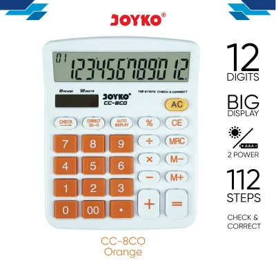 JOYKO Calculator Kalkulator CC-8 12 Digits Check & Correct