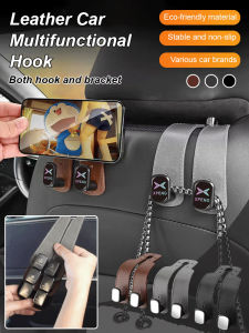 Genuine Leather Car Hooks Multi Functional Organizer Hooks Premium Car Interior Storage Accessories