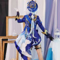 Game Genshin Impact Furina Focalors Cosplay Costume Uniform Wig Halloween Christmas birthday Party Suit Water God. 