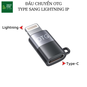 Đầu chuyển đổi Type-C sang Lightning cho tai nghe và micro cho IP (OTG C to Lightning)